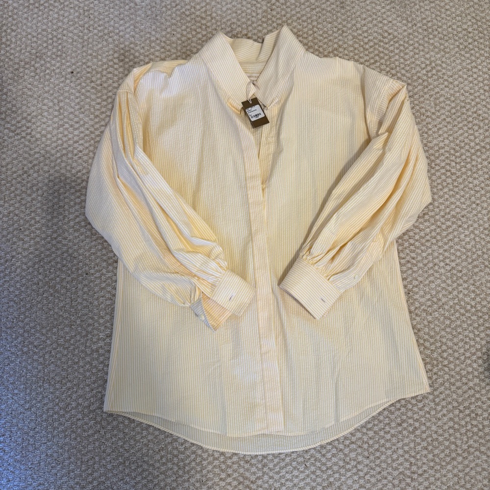ANN MASHBURN Yellow Button Down Shirt